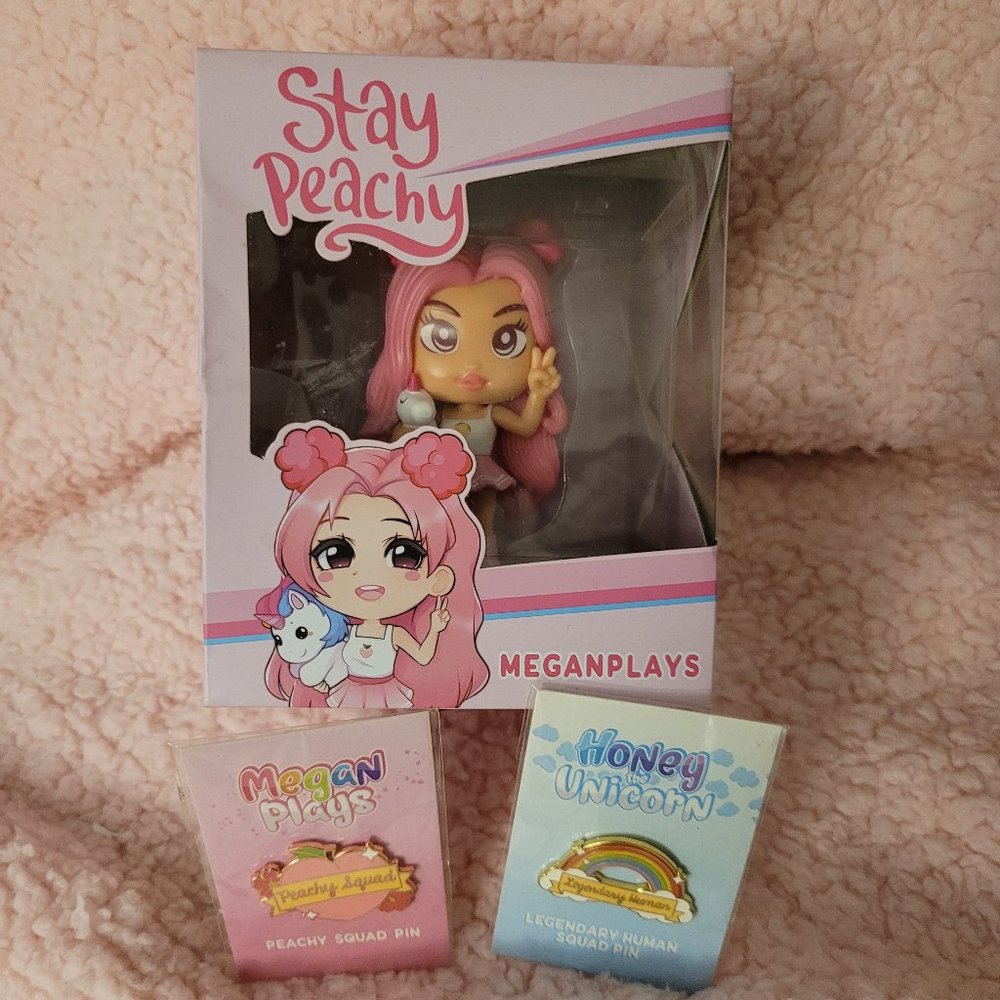 Megan plays collectable figure & pins